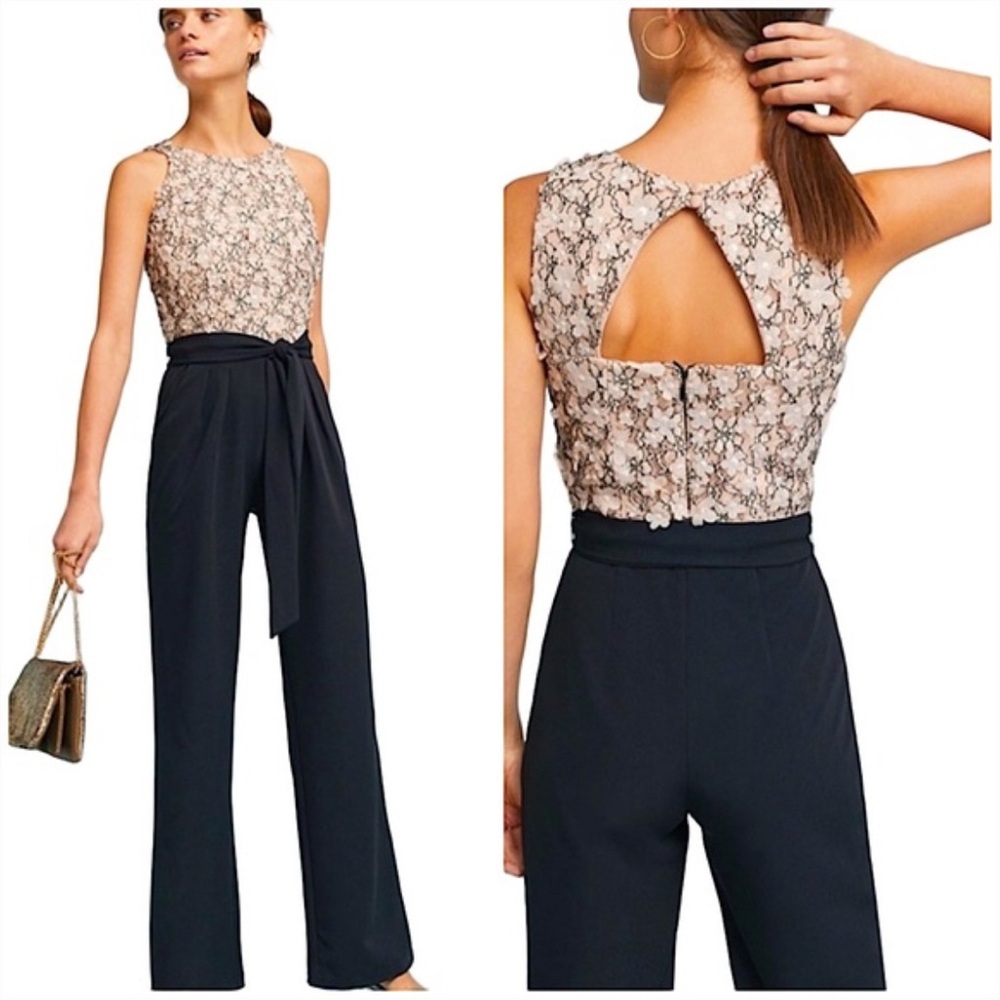 Eva Franco (Anthropologie) Elegant Floral Jumpsuit